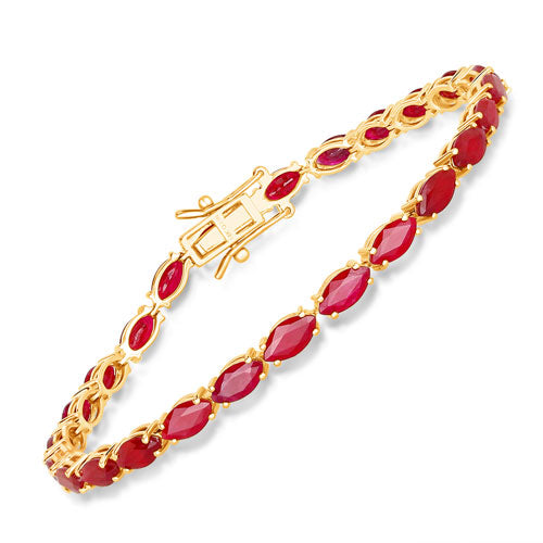 Ruby 14K Yellow Gold Bracelet (9.50 ct)