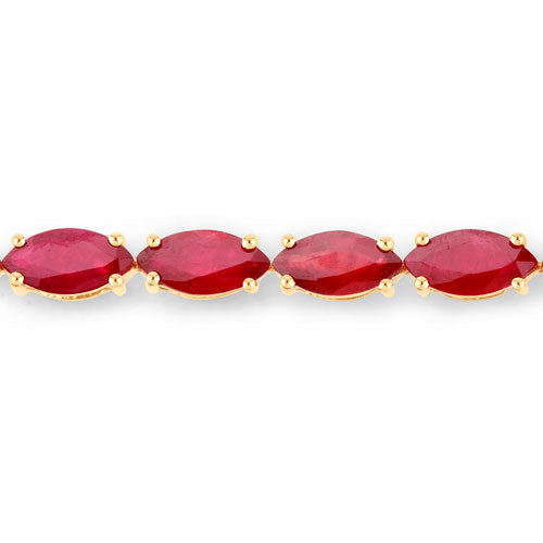 Ruby 14K Yellow Gold Bracelet (9.50 ct)