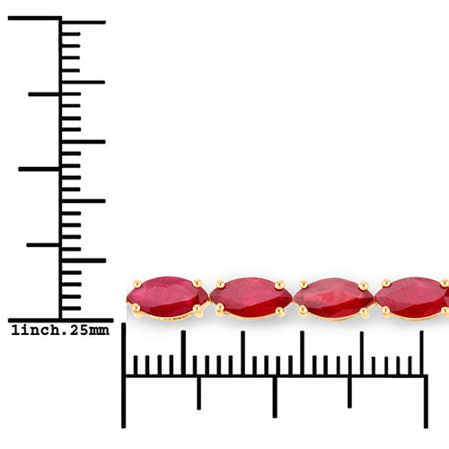 Ruby 14K Yellow Gold Bracelet (9.50 ct)