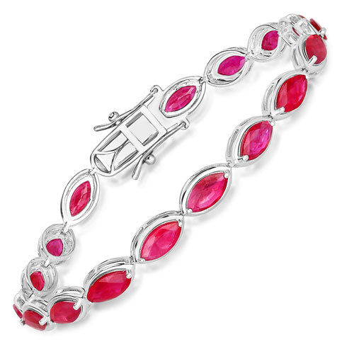 Ruby 14K White Gold Bracelet (9.00 ct)