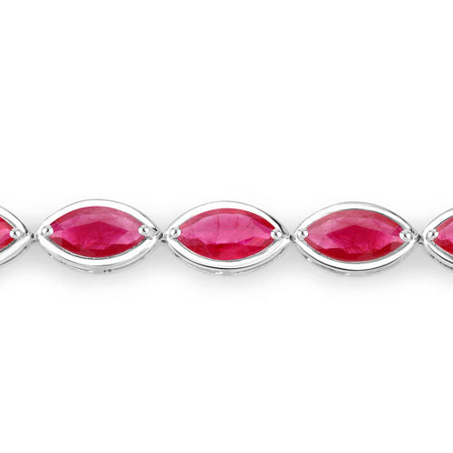 Ruby 14K White Gold Bracelet (9.00 ct)