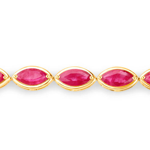 Ruby 14K Yellow Gold Bracelet (9.00 ct)