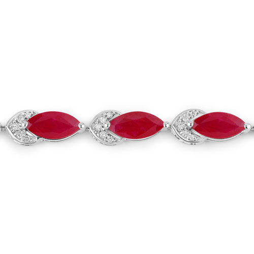 Ruby 14K White Gold Bracelet (6.79 ct)