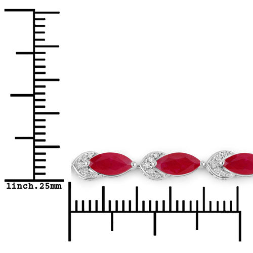 Ruby 14K White Gold Bracelet (6.79 ct)