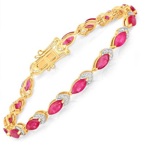 Ruby 14K Yellow Gold Bracelet (6.79 ct)