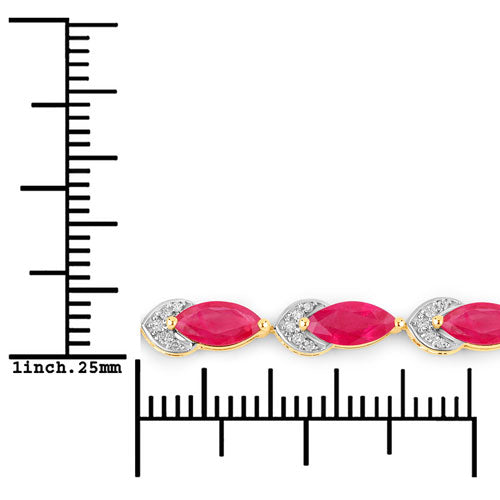 Ruby 14K Yellow Gold Bracelet (6.79 ct)