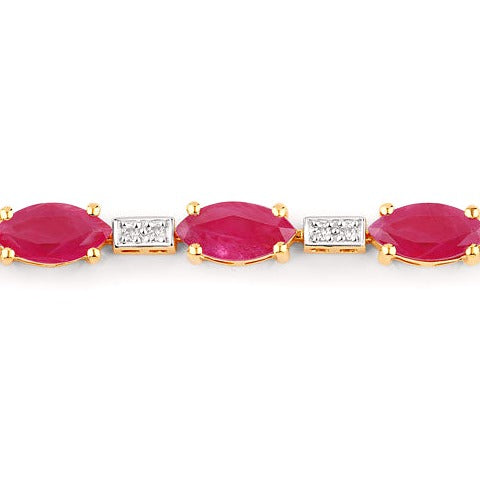 Ruby 14K Yellow Gold Bracelet