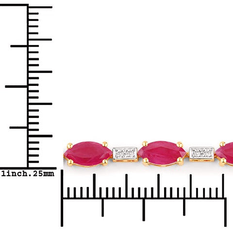 Ruby 14K Yellow Gold Bracelet