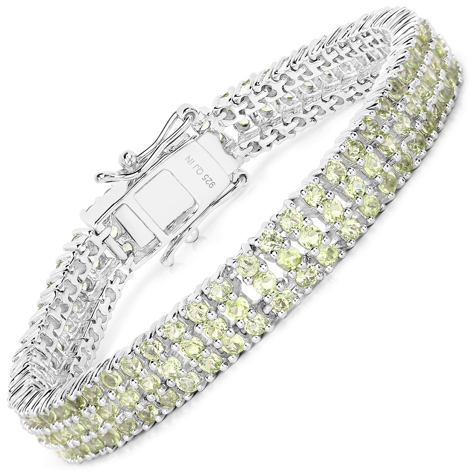 Peridot Sterling Silver Bracelet (11.97 ct) - gallery