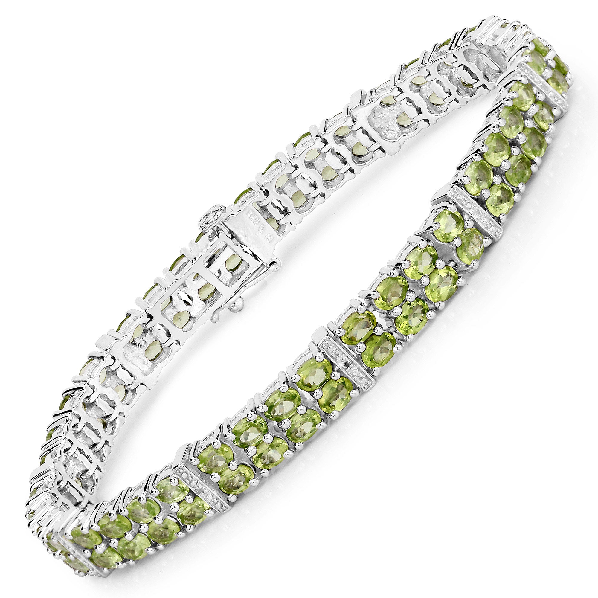 Peridot & Topaz Sterling Silver Bracelet Style D - gallery