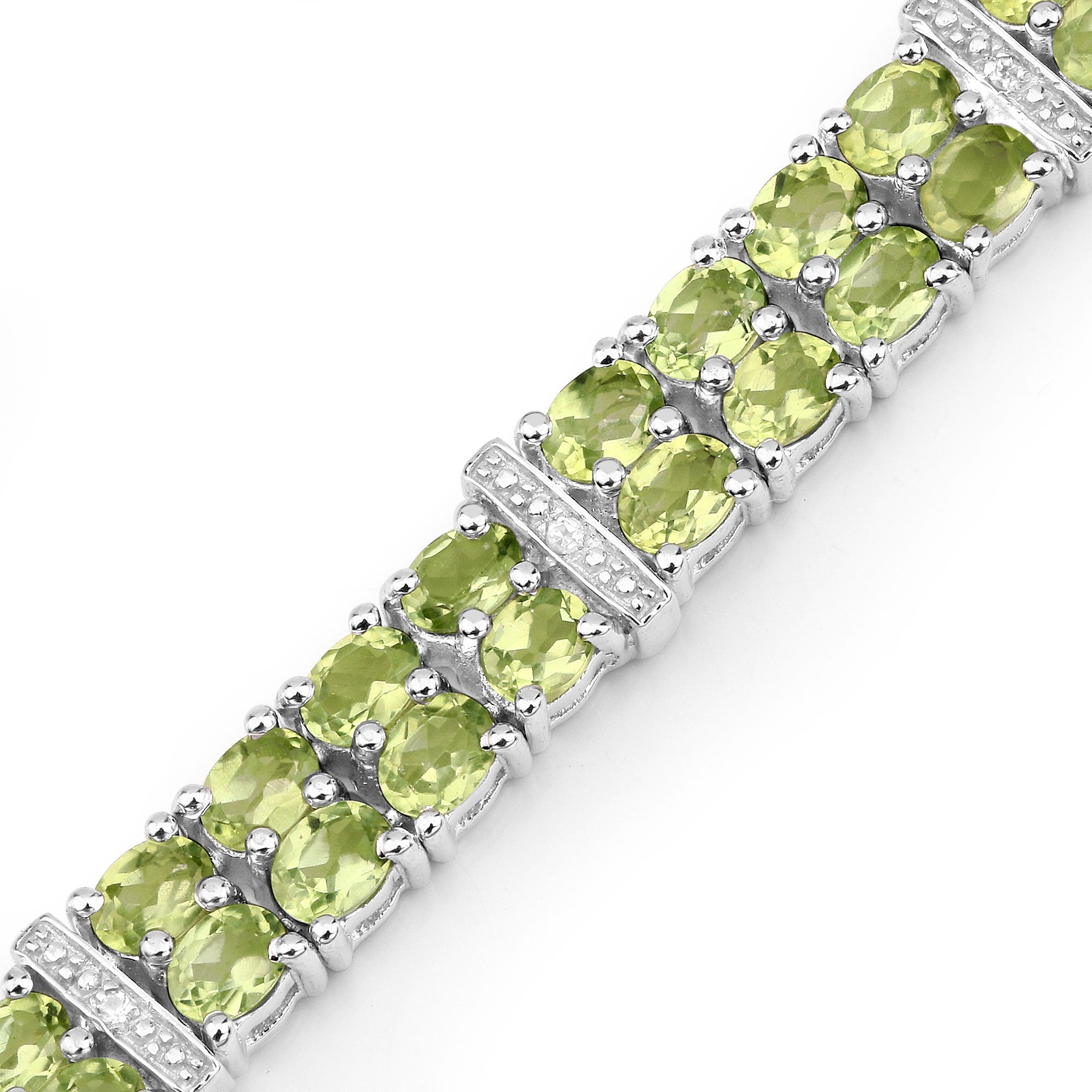 Peridot & Topaz Sterling Silver Bracelet Style D - view2