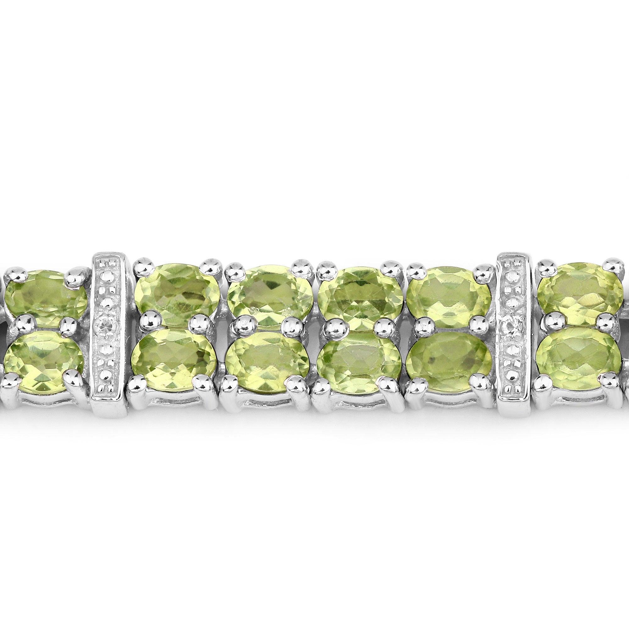 Peridot & Topaz Sterling Silver Bracelet Style D - view3