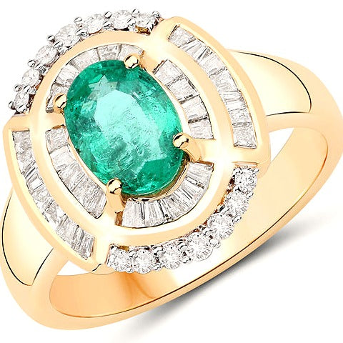 Zambian Emerald 14K Yellow Gold Ring