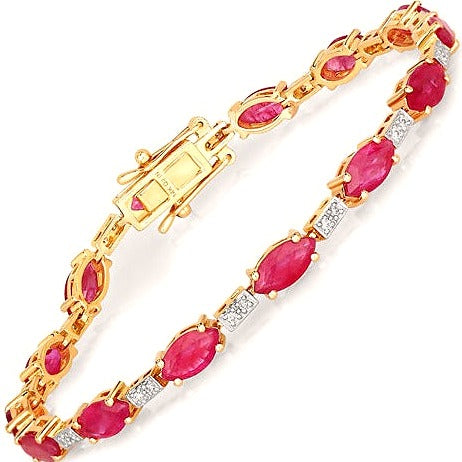 Ruby 14K Yellow Gold Bracelet
