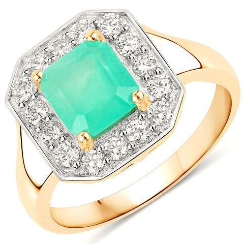 Colombian Emerald 14K Yellow Gold Ring