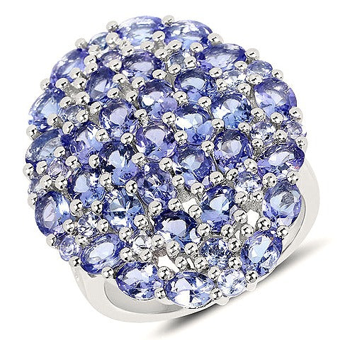 Tanzanite Sterling Silver Ring (5.90 ct)