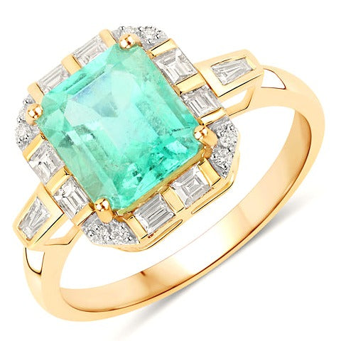 Colombian Emerald 14K Yellow Gold Ring (2.24 ct)
