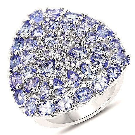 Tanzanite Sterling Silver Ring (5.93 ct)