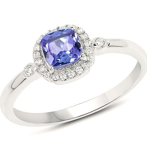 Tanzanite 14K White Gold Ring (0.65 ct)