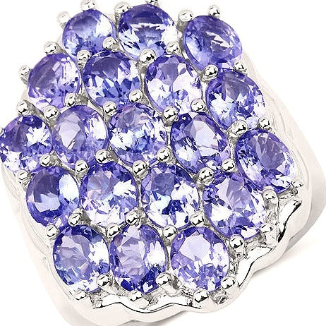 Tanzanite Sterling Silver Ring (6.27 ct)