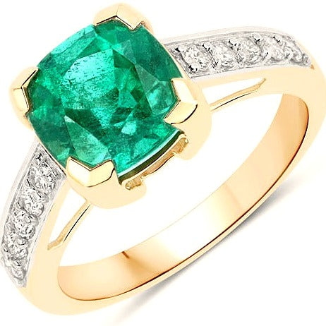 Zambian Emerald 14K Yellow Gold Ring (3.31 ct)