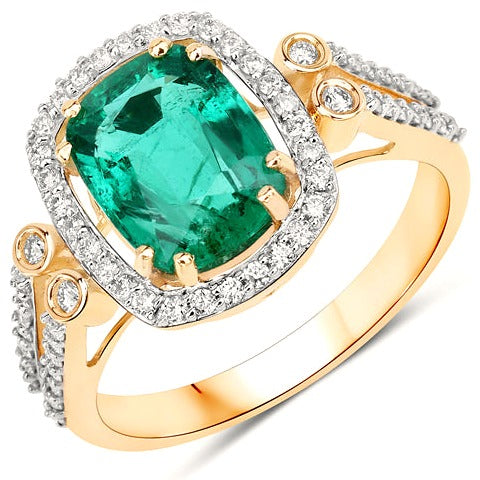 Zambian Emerald 14K Yellow Gold Ring (2.74 ct)