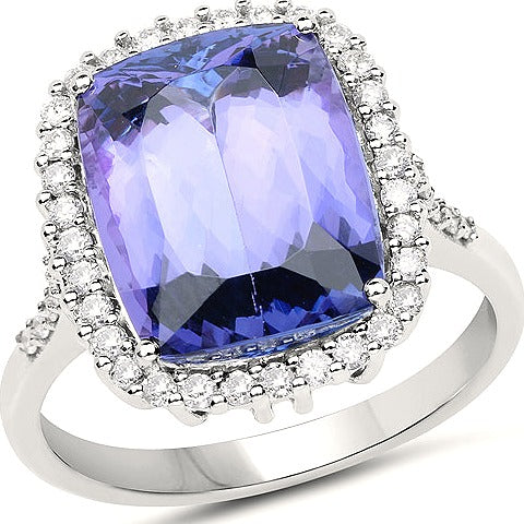 14K White Gold Tanzanite Ring (7.47 ct)