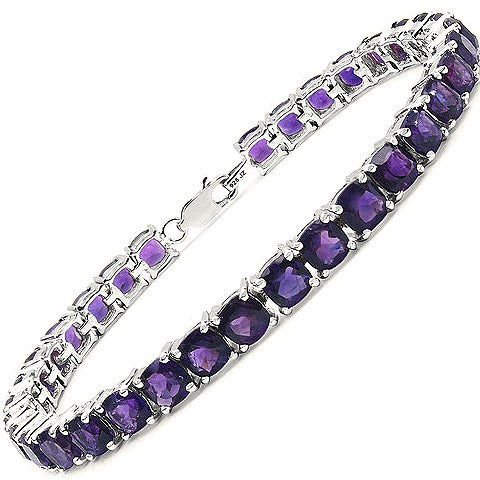 Amethyst Sterling Silver Bracelet (18.15 ct)