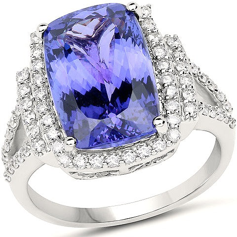 14K White Gold Tanzanite Ring (8.03 ct)