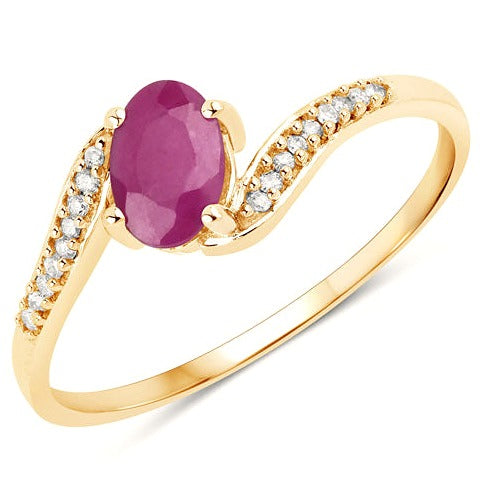 Ruby 14K Yellow Gold Ring (0.57 ct)
