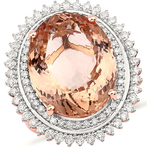 Morganite 14K Rose Gold Ring (15.84 ct)