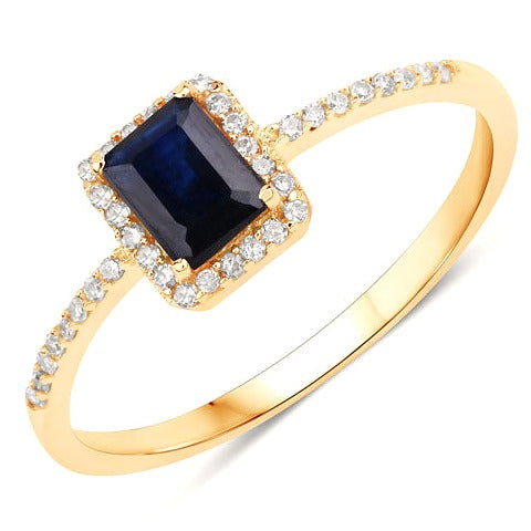 Blue Sapphire 14K Yellow Gold Ring (0.60 ct)