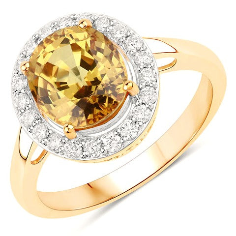 Yellow Sapphire 14K Yellow Gold Ring Style B