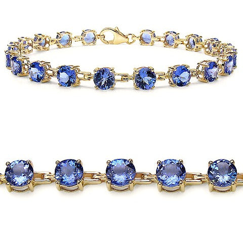 Tanzanite 10K Yellow Gold Bracelet
