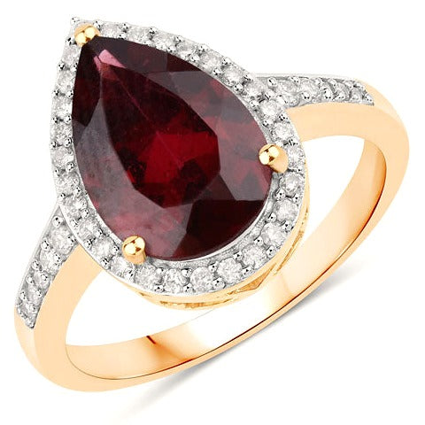 Rhodolite 14K Yellow Gold Ring