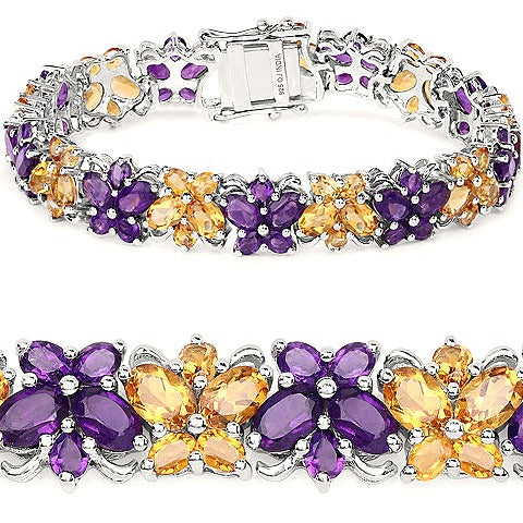 Amethyst & Citrine Sterling Silver Sterling