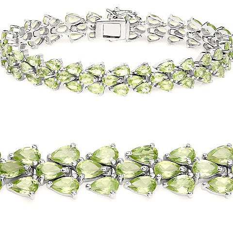 Peridot Sterling Silver Bracelet (18.26 ct)