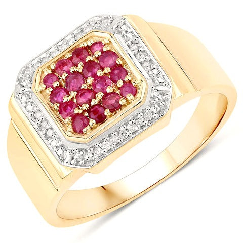 Ruby 10K Yellow Gold Ring Style G