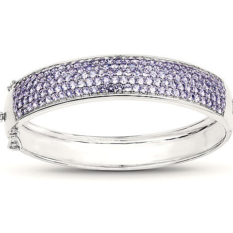 Tanzanite Sterling Silver Bangle