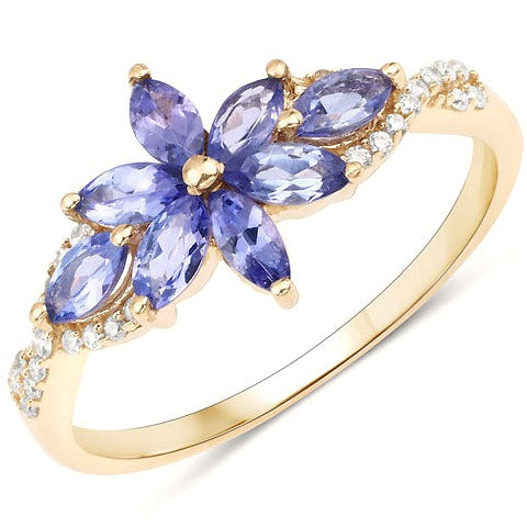 Tanzanite 14K Yellow Gold Ring (0.72 ct)