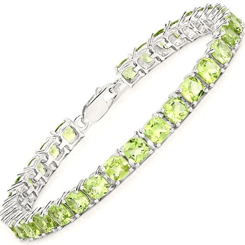 Peridot Sterling Silver Bracelet (17.60 ct)
