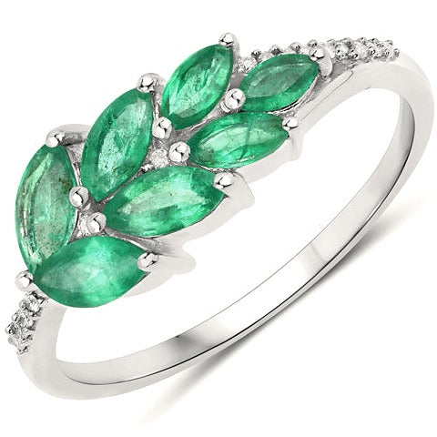 Emerald 14K White Gold Ring (0.68 ct)