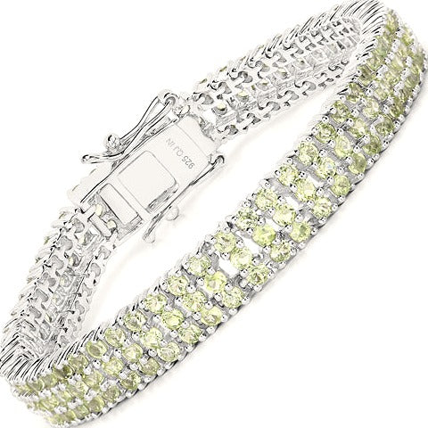 Peridot Sterling Silver Bracelet (11.97 ct)