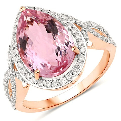 Morganite 14K Rose Gold Ring (5.34 ct)
