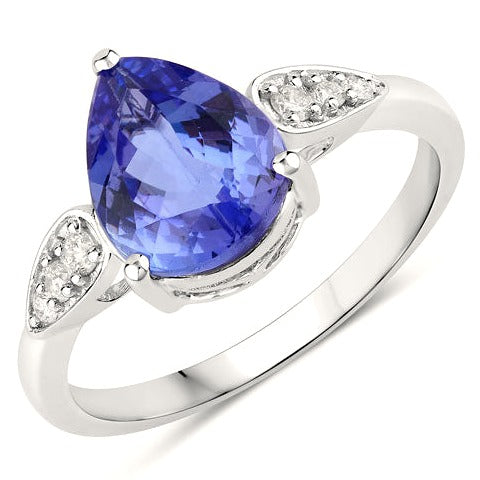 Tanzanite & Diamond 14K White Gold Ring