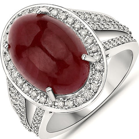Ruby 14K White Gold Ring (11.14 ct)