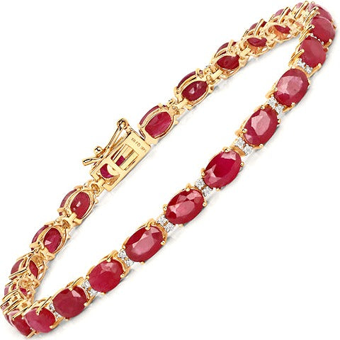 Ruby & Diamond 14K Yellow Gold Bracelet