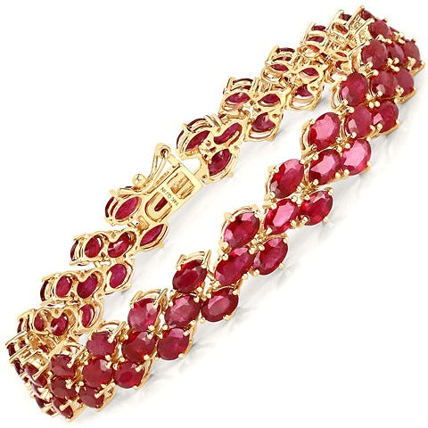 Ruby 14K Yellow Gold Bracelet (18.63 ct)