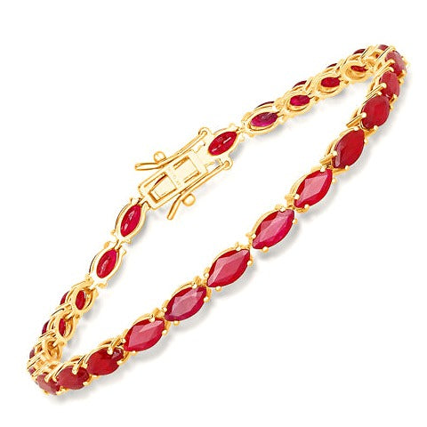 Ruby 14K Yellow Gold Bracelet (9.50 ct)