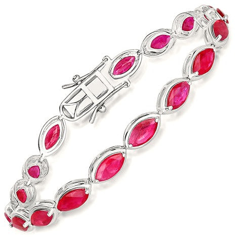 Ruby 14K White Gold Bracelet (9.00 ct)